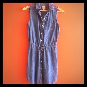 Bass denim button-up dress.